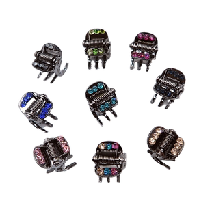 发抓韩国进口水钻小号钢抓夹刘海夹成人迷你发卡盘头发夹子女顶夹