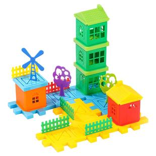 儿童塑料大方块拼插房子积木男孩幼儿园宝宝益智拼装小孩女孩玩具