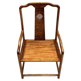 南美胡桃木实木椅子圈椅主人茶桌阳台茶椅靠背椅新中式书桌椅禅椅