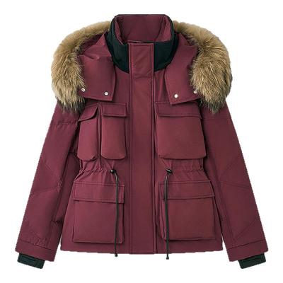 【进口抗寒料】Laurel劳芮25秋新款温莎红连帽羽绒服LWL364L02200