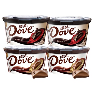 德芙巧克力旗舰店小碗装112g碗零食小吃丝滑牛奶黑巧克力送女友