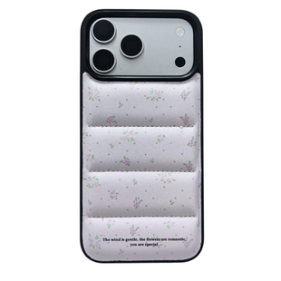 ins风小碎花适用苹果18ProMax面包服手机壳情侣简约iPhone17PROMAX新款15女款小众16promax全包Duo防摔保护套