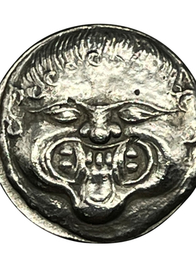 希腊饰品古币吊坠蛇发女妖美杜莎