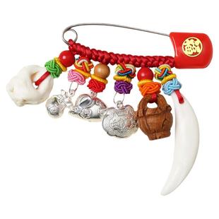 孕妇S925纯银别针婴儿宝宝儿童护身符礼物挂件新生儿平安胸针饰品