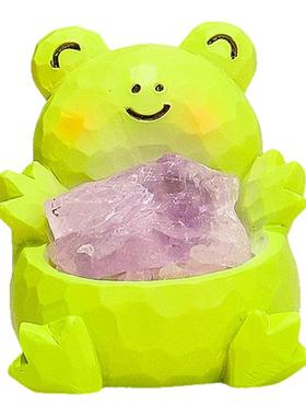 可爱萌宠摆件水晶原石装饰解压