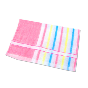 帆船牌730T棉丝光毛巾棉童巾薄款夏天吸水小面巾彩条纯色