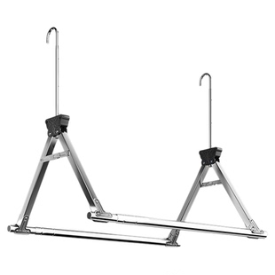 晾衣架家用阳台伸缩晾衣杆升降不锈钢凉衣架双挂杆室内晒被子神器