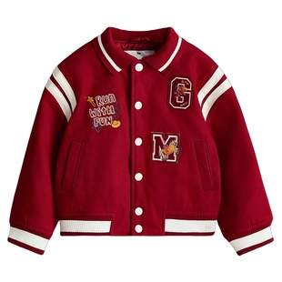 【新年系列】HM童装男童女童外套红色马年拜年服棒球衫1313941