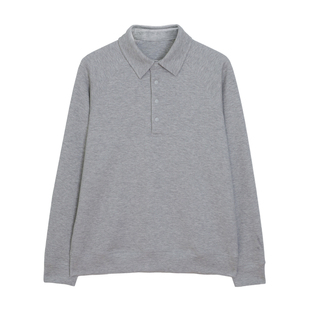 【极简轮廓】轻量舒适珠地空气层 按扣门襟插肩袖翻领卫衣 DAW317