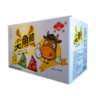龙雄杰劲脆小角整箱6.3斤独立小包装多种口味办公休闲膨化零食品