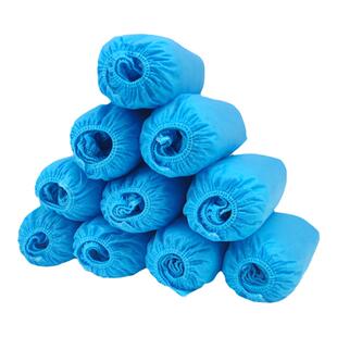 一次性无纺布鞋套加厚耐磨透气防尘家用学生微机室脚套成人100只