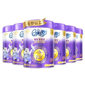 伊利QQ星榛高紫金CBP学生儿童6岁以上4段成长高钙牛奶粉700g*6