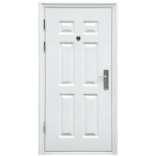 坨白色防盗门家用进户门钢质出租房工程门铁门入户门农村自建房门