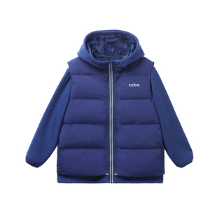 【两件套马甲】小猪托尼男胖童连帽棉衣马甲外套摇粒绒内胆中大童