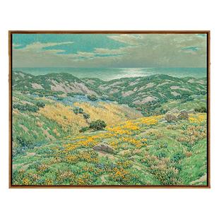 新品 雷德蒙德《花海/蓝花》版画客厅餐厅背景墙装饰画油画挂画