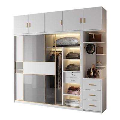 轻奢玻璃门衣柜家用卧室大衣橱