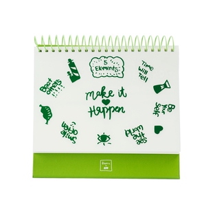 趁早超自绿系列可立式周计划本一周一页每日计划管理打卡日程表线圈本