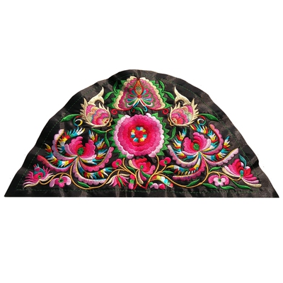 苗绣刺绣成品绣花贴片服装花辅料