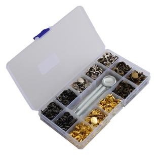 铜质633#四合扣套装 纽扣大白扣 皮革五金扣子 扣面12.5mm含教程