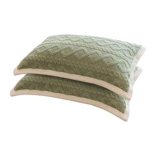 牛奶绒枕套冬季珊瑚绒秋冬枕巾一对装加绒枕头套家用冬天毛绒单个