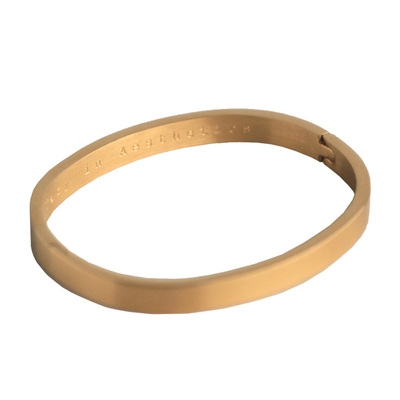 via途经简约个性时尚18k金女手镯