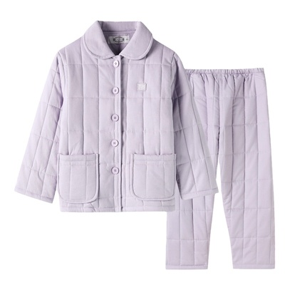 美标可爱三层加厚夹棉睡衣秋冬季