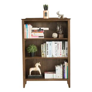 优木家具橡木书柜纯实木矮书架多层置物实木书架美式书房家具