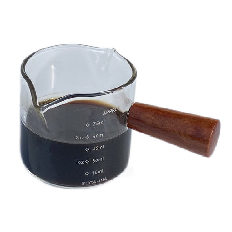 ins网红玻璃木柄奶罐牛奶杯西餐