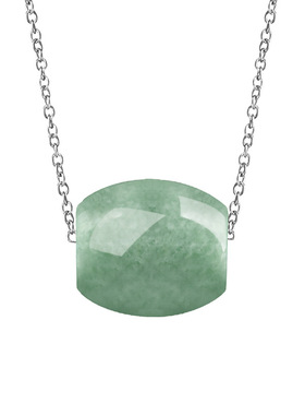 925纯银天然A货翡翠玉转运珠项链