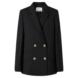 商场同款 摩萨克2026春新款酷飒简约风挺括有型纯色西装外套女