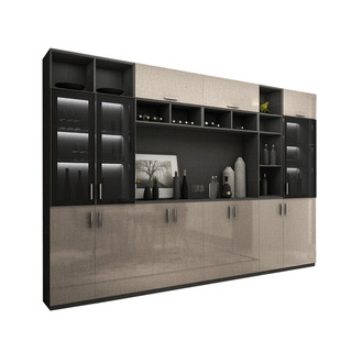 金牌厨柜现代简约餐边柜高柜一体储物柜子碗柜酒柜客厅靠墙茶水柜