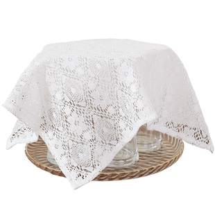 唯米99欧式田园蕾丝茶具茶盘盖布巾小方巾家用电器多用防尘布遮盖