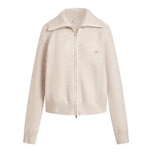 A21A21女装宽松毛织外套双头拉链针织衫新款开衫上衣