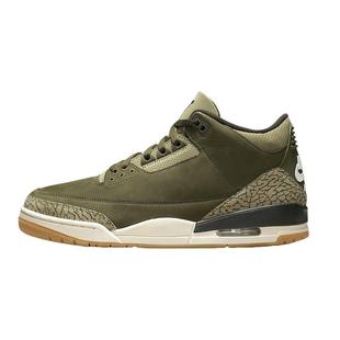 NIKE耐克男鞋AIR JORDAN 3 AJ3橄榄绿 高帮复古篮球鞋DN3707-202