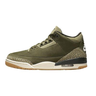 NIKE耐克男鞋AIR JORDAN 3 AJ3橄榄绿 高帮复古篮球鞋DN3707-202
