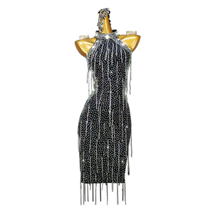 2026新款高级专业拉丁舞比赛服装舞蹈表演出连衣裙花服伦巴瘦定制