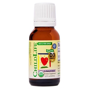 童年时光Childlife有机D3滴剂婴幼d400iu新生儿维生素d钙D同补