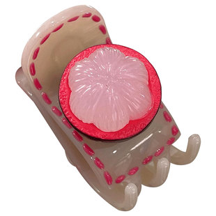 韩国可爱水果发夹女2025新款高端后脑勺清新半扎发高马尾抓夹小号