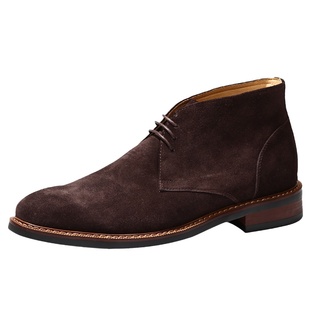 TRD复古户外休闲沙漠靴男圆头高帮马丁靴男潮英伦风真皮反绒短靴