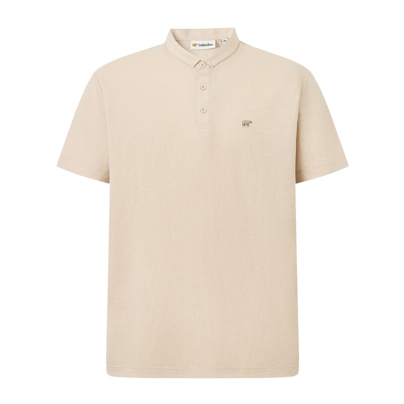 【夏季新品】GOLDEN BEAR/金熊男士2026仿麻透气休闲短袖POLO衫