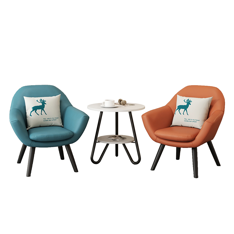 阳台桌椅三件套组合休闲区布置小沙发套装轻奢网红一桌两椅子茶几