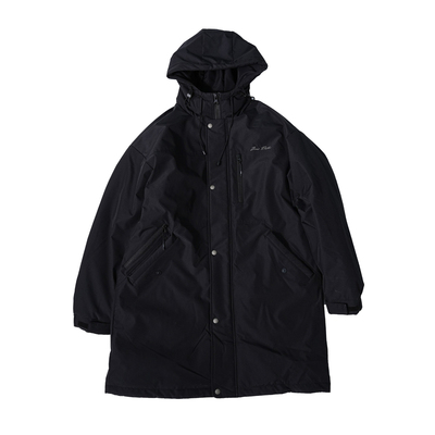 90白鸭绒中长款连帽羽绒服男宽松