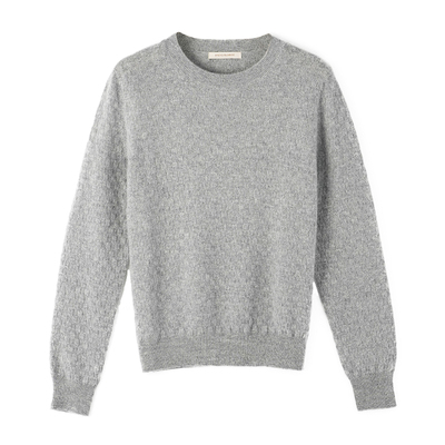 春竹长袖圆领通勤百搭羊绒衫