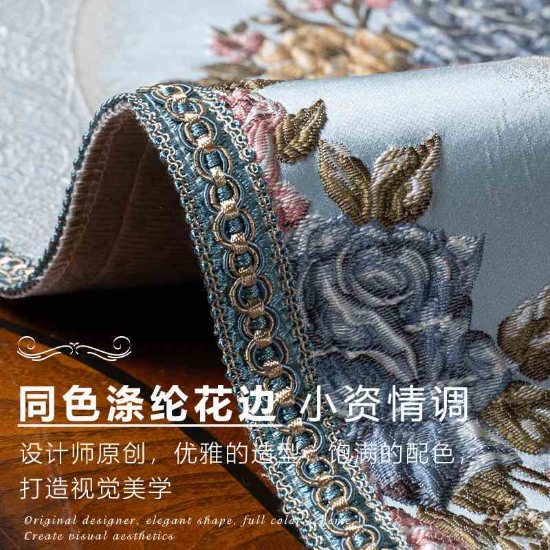 美式桌布高级感轻奢装饰品餐桌酒店垫布装饰桌旗茶桌欧式高档家用