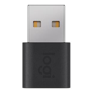 罗技Logi USB-A 转 USB-C 适配器键盘鼠标微型Bolt兼容多系统windows苹果MAC稳定可靠