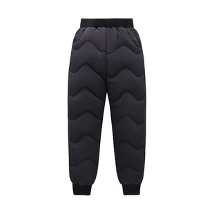 儿童羽绒裤加厚保暖巴拉可儿男童女童宝宝羽绒裤秋冬季校服神器