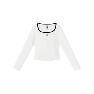 ATRY打底衫女秋冬24新款内搭可外穿百搭修身U型领中低领针织长袖