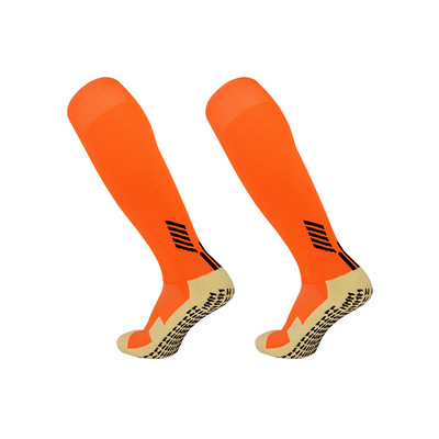 长筒点胶防滑毛巾底透气足球袜