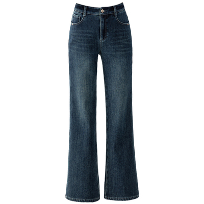 春四季加绒微喇牛仔裤女喇叭裤