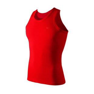 七匹狼本命年背心男士纯棉红色打底汗衫男款全棉属马年二道二股筋